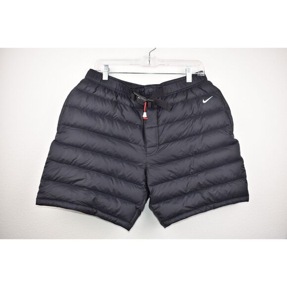 Nike Lab x Tom Sachs Shorts Men L Black Mars Yard Goose Down Fill Puffer FIDLOCK - Picture 1 of 12